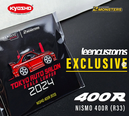 Kyosho 1:64 Nissan Nismo 400R RED Tokyo Auto Salon KL Edition with Leen Customs Pin