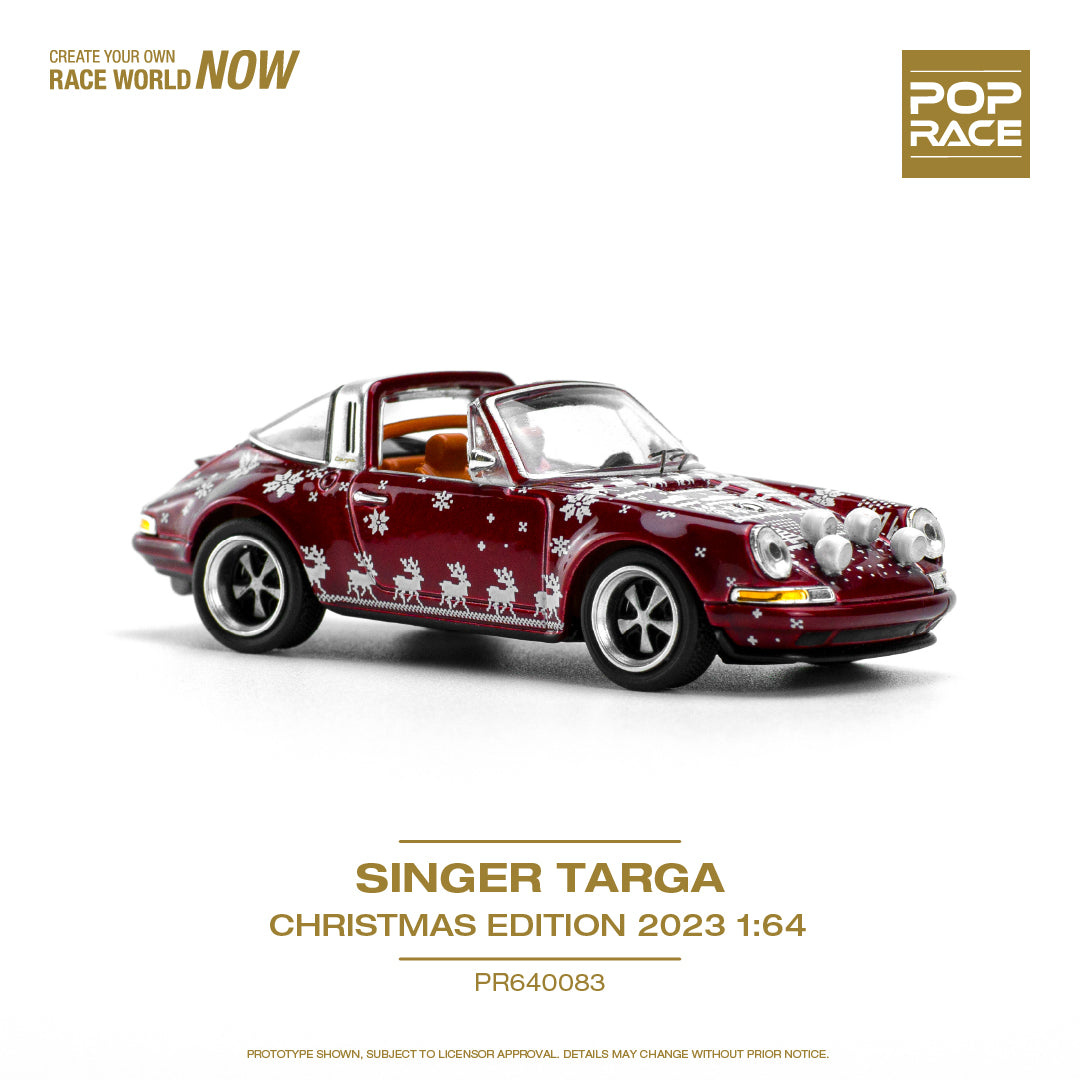 Poprace 1/64 Porsche Singer Targa - Christmas Edition 2023 (Deep Red)