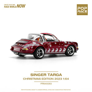 Poprace 1/64 Porsche Singer Targa - Christmas Edition 2023 (Deep Red)