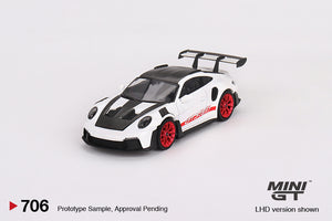 (Preorder) Mini GT 1:64 Porsche 911 (992) GT3 RS Weissach Package – White with Pyro Red- MiJo Exclusives
