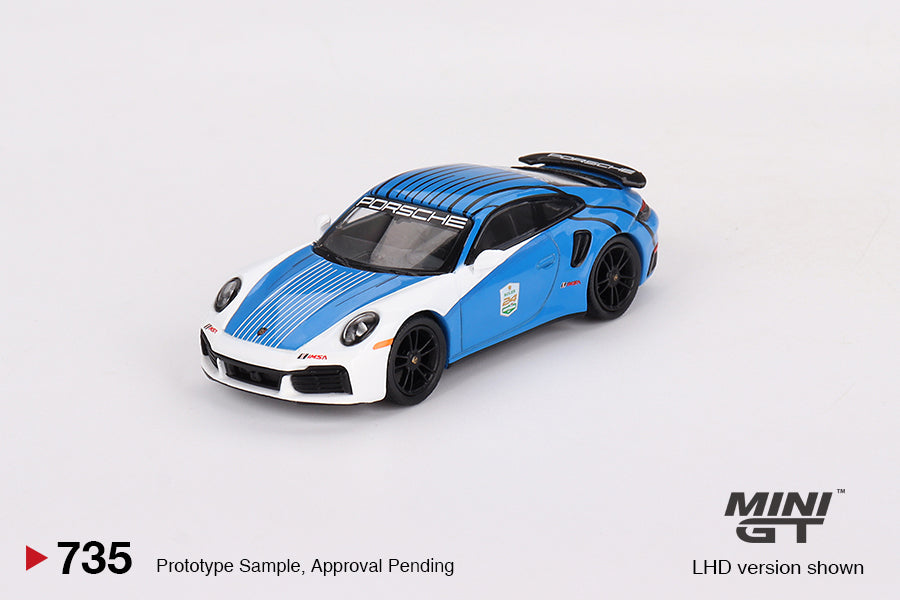 (Preorder) Mini GT 1:64 Porsche 911 Turbo S Safety Car 2023 IMSA Daytona 24 Hours – Blue