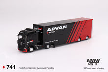 Load image into Gallery viewer, (Preorder) Mini GT 1:64 Mercedes-Benz Actros w/ Racing Transporter “ADVAN”