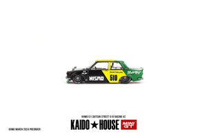 (Preorder) Kaido House x Mini GT 1:64 Datsun Street 510 Racing V2 – Black Yellow