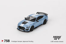 Load image into Gallery viewer, (Preorder) Mini GT 1:64 Ford Mustang Shelby GT500 Heritage Edition – blue – MiJo Exclusives