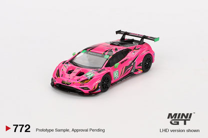 Mini GT 1:64 Lamborghini Huracan GT3 EVO2 #83 Iron Dames IMSA 2023 Daytona 24 Hrs