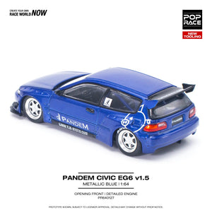 (Pre order) POPRACE 1/64 PANDEM CIVIC EG6 v1.5 METALLIC BLUE