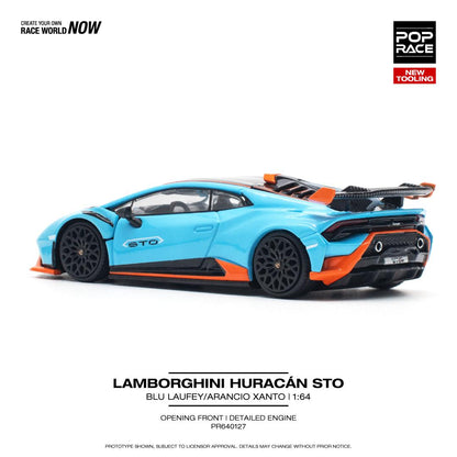 POPRACE 1/64 LAMBORGHINI HURACÁN STO BLU LAUFEY/ARANCIO XANTO