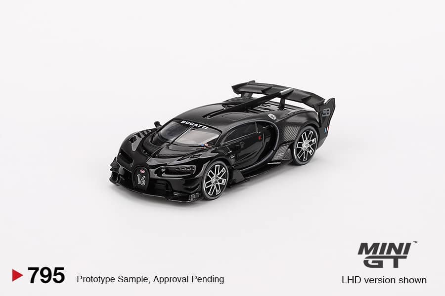 Mini GT 1:64 Bugatti Vision Gran Turismo – Black – Mijo Exclusives