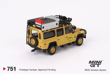 Load image into Gallery viewer, (Preorder) Mini GT 1:64 Land Rover Defender 110 1989 Camel Trophy Amazon Team Japan – MiJo Exclusives