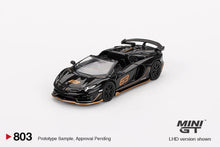 Load image into Gallery viewer, (Preorder) Mini GT 1:64 Lamborghini Aventador SVJ 63 Roadster Nero Aldebaran