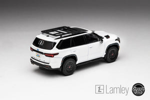 DiecastTalk x Lamley GCD 1/64 Toyota Sequoia TRD PRO Ice Cap White Ltd 804pcs