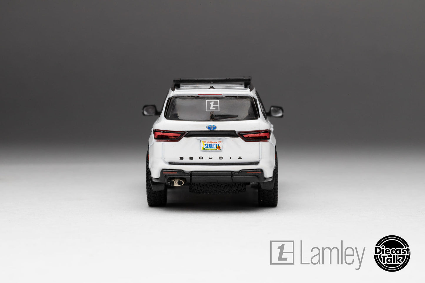 DiecastTalk x Lamley GCD 1/64 Toyota Sequoia TRD PRO Ice Cap White Ltd 804pcs