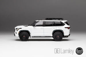 DiecastTalk x Lamley GCD 1/64 Toyota Sequoia TRD PRO Ice Cap White Ltd 804pcs