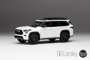 DiecastTalk x Lamley GCD 1/64 Toyota Sequoia TRD PRO Ice Cap White Ltd 804pcs