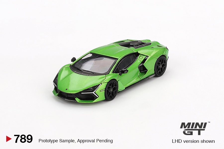 Mini GT 1:64 Lamborghini Revuelto – Verde Selvans Green – Limited Edition