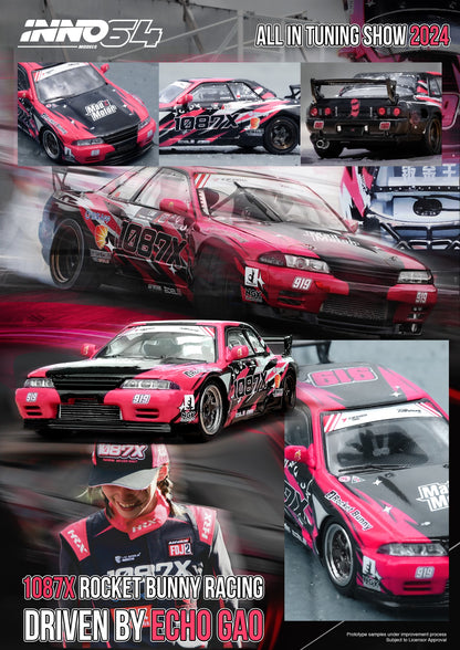 Inno64 1/64 All In Tuning China Exclusive NISSAN SKYLINE GT-R (R32) 1087X ROCKET BUNNY RACING "Echo Gao"
