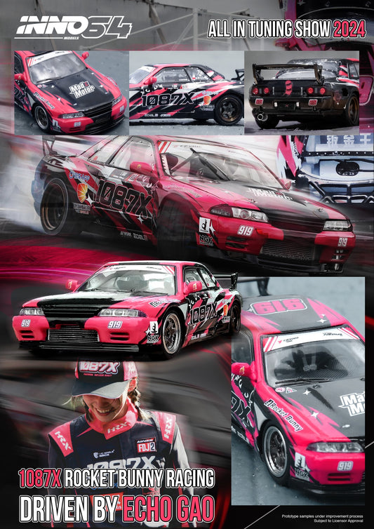Inno64 1/64 All In Tuning China Exclusive NISSAN SKYLINE GT-R (R32) 1087X ROCKET BUNNY RACING "Echo Gao"