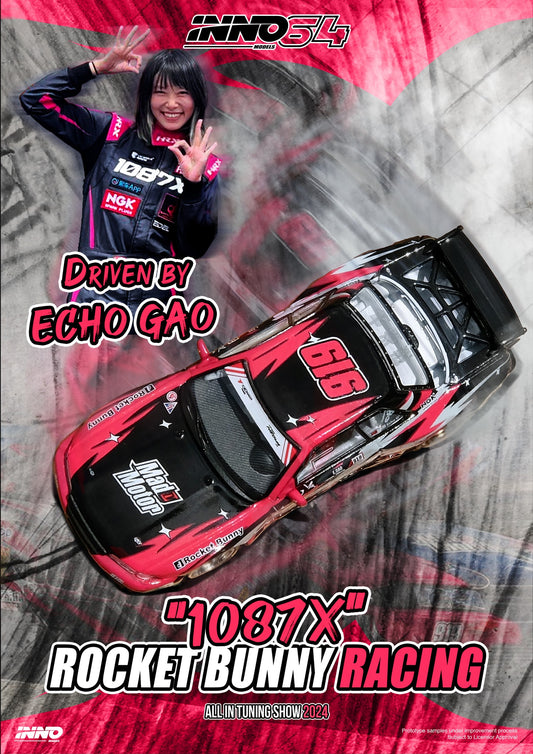 Inno64 1/64 All In Tuning China Exclusive NISSAN SKYLINE GT-R (R32) 1087X ROCKET BUNNY RACING "Echo Gao"