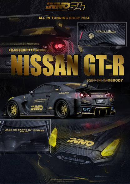 Inno64 1/64 All In Tuning China Exclusive NISSAN R35 GT-RR LB-SILHOUETTE WORKS Full Carbon "Zhuohao Liu"