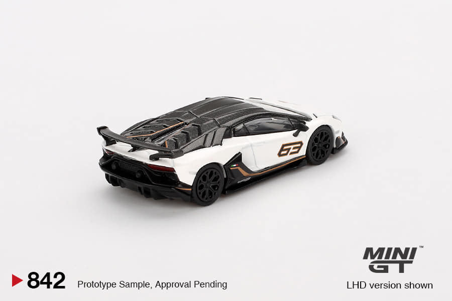 Mini GT 1:64 Lamborghini Aventador SVJ 63 – Bianco Asopo – DiecastTalk