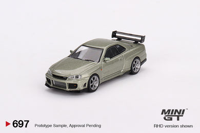 Mini GT 1:64 Nissan Skyline GT-R (R34)Tommykaira R-z Millenium – Jade- MiJo Exclusives