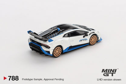 Mini GT 1:64 Lamborghini Huracán STO – Bianco Asopo