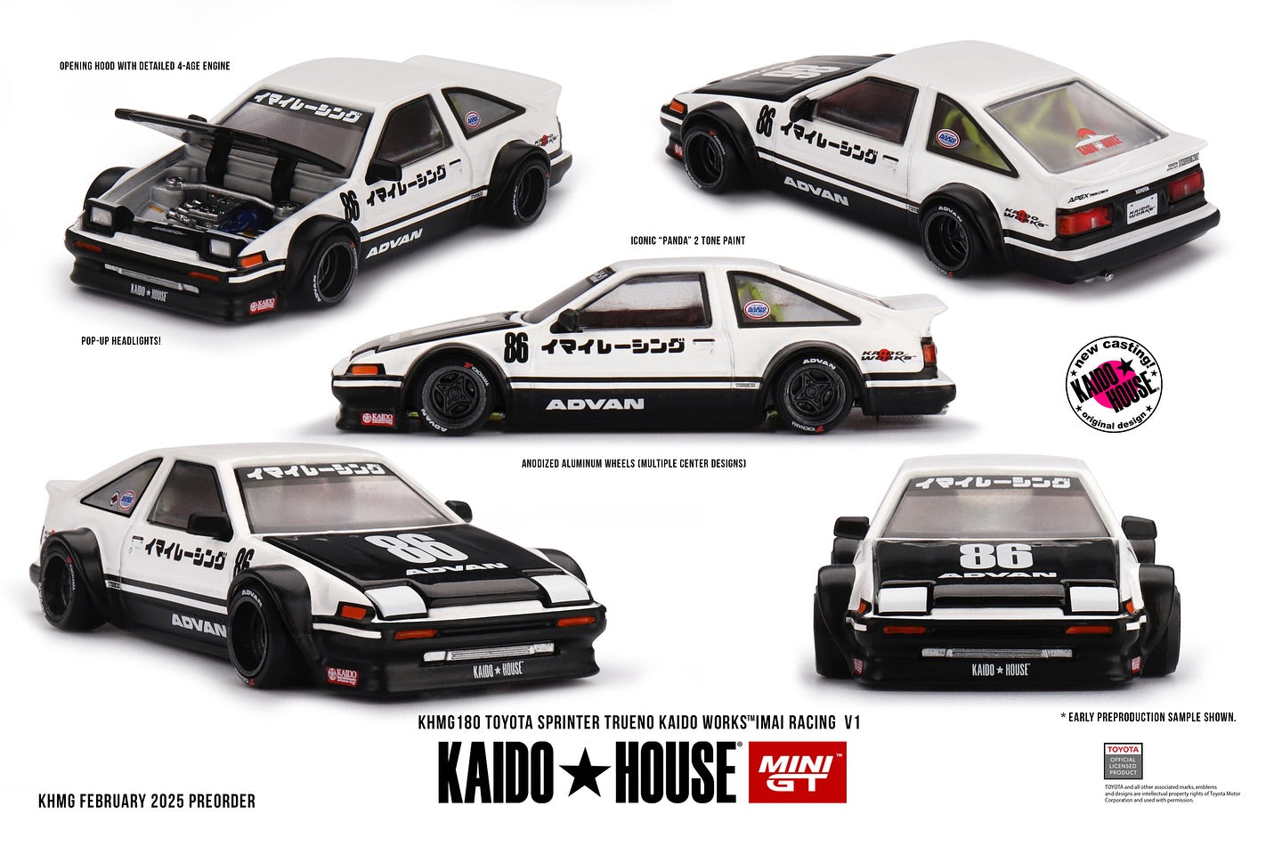 Pre Order) Kaido House x Mini GT 1:64 TOYOTA SPRINTER TRUENO KAIDO