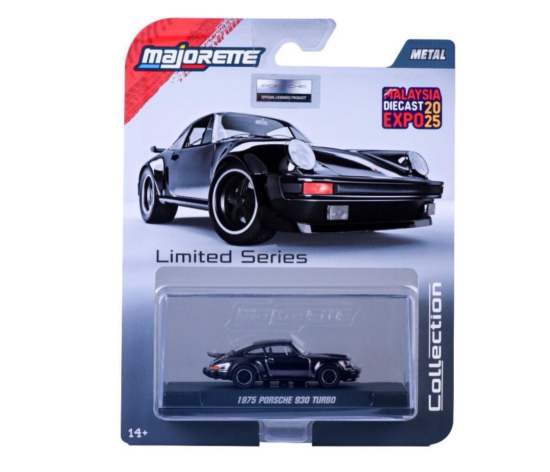Majorette  1/64 Porsche 930 Turbo Black Chrome MDX Malaysia Expo 2025 Exclusive Limited Edition