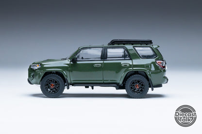 GCD DiecastTalk Exclusive 1/64 Toyota 4Runner TRD PRO Army Green Ltd 1008pcs