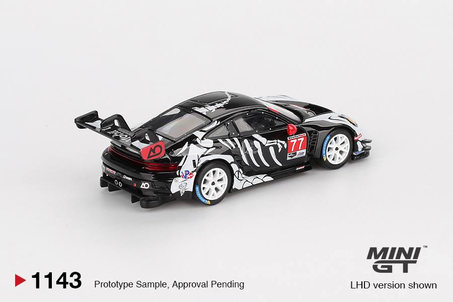 MiniGT 1:64 Porsche 911 GT3 R #77 AO Racing 2025 IMSA Petit Le Mans
