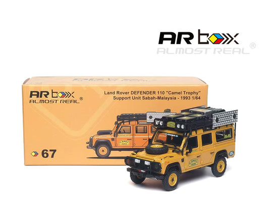Almost Real 1:64 ARbox Land Rover DEFENDER 110 “Camel Trophy” Support Unit Sabah-Malaysia 1993 – Limited Edition