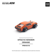 Load image into Gallery viewer, (Pre order) POPRACE 1/64 Nissan SKYLINE GT-R V8 DRIFT (KENMERI) ORANGE