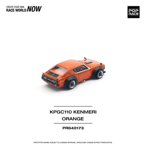 (Pre order) POPRACE 1/64 Nissan SKYLINE GT-R V8 DRIFT (KENMERI) ORANGE