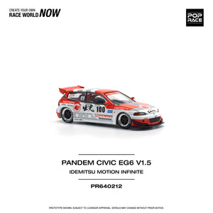 (Pre order) POPRACE 1/64 HONDA PANDEM CIVIC EG6 v1.5 IDEMITSU MOTION INFINITE