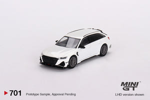 Mini GT 1:64 Audi ABT RS6-R Glacier – White Metallic – MiJo Exclusives