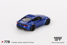 Load image into Gallery viewer, Mini GT 1:64 Nissan Z Pandem – Seiran Blue – Mijo Exclusives