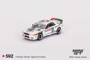 (Preorder) Mini GT 1:64 Nissan Skyline GT-R (R32) Gr. A #23 1990 Macau Guia Race Winner – MiJo Exclusives
