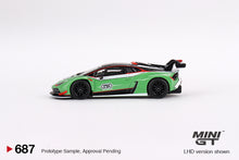 Load image into Gallery viewer, (Preorder) Mini GT 1:64 Lamborghini Huracan GT3 EVO2 Presentation Green – MiJo Exclusives