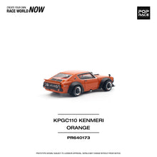 Load image into Gallery viewer, (Pre order) POPRACE 1/64 Nissan SKYLINE GT-R V8 DRIFT (KENMERI) ORANGE