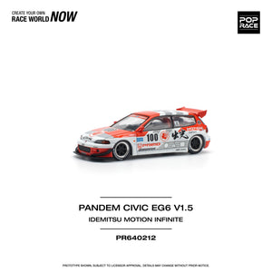 (Pre order) POPRACE 1/64 HONDA PANDEM CIVIC EG6 v1.5 IDEMITSU MOTION INFINITE