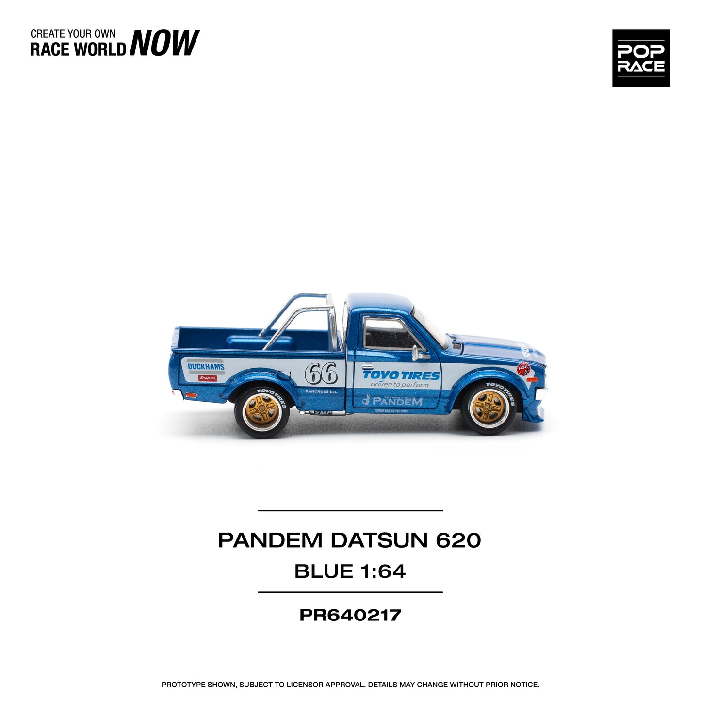 POPRACE 1/64 Pandem Datsun 620 – Blue