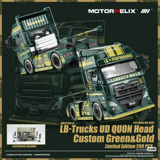 Motorhelix 1:64 LB Truck UD-Quon Green Beijing Exclusive