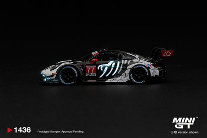 Mini GT 1:64 Porsche 911 GT3 R (992) #77 AO Racing "Skeleton Rexy" 2026 IMSA Petit Le Mans