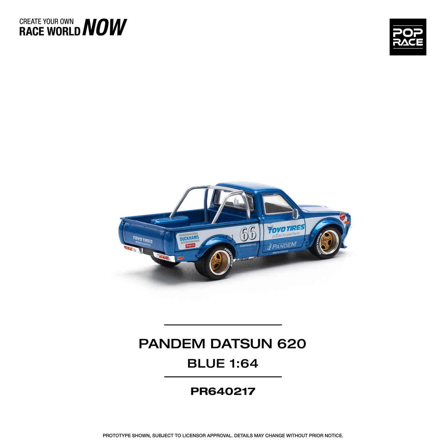 POPRACE 1/64 Pandem Datsun 620 – Blue