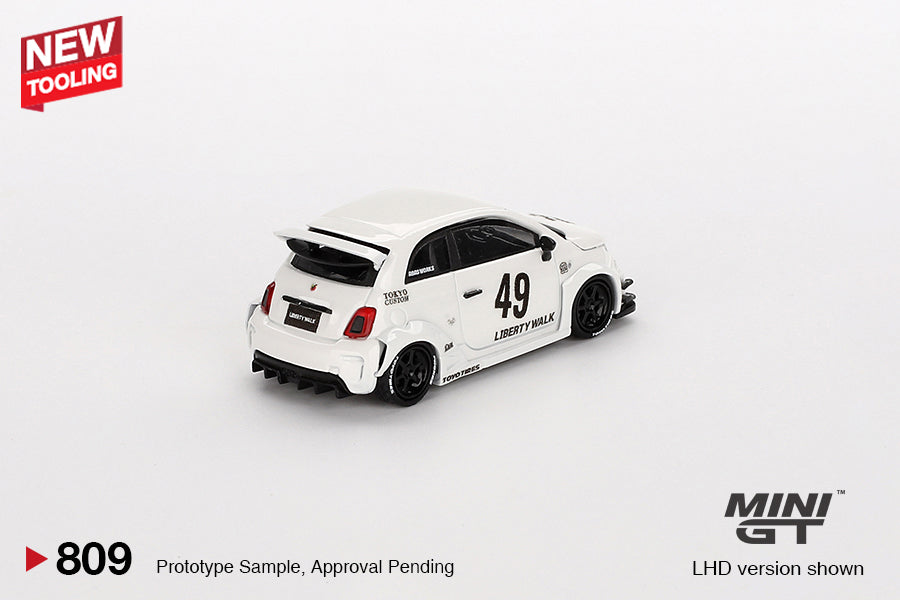 Mini GT 1:64 LB-WORKS x Abas Works ABARTH 595 Gara White – DiecastTalk