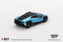 Load image into Gallery viewer, (Preorder) Mini GT 1:64 Lamborghini Huracán Sterrato Blu Aegir