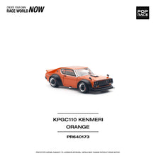 Load image into Gallery viewer, (Pre order) POPRACE 1/64 Nissan SKYLINE GT-R V8 DRIFT (KENMERI) ORANGE