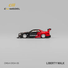 Load image into Gallery viewer, CM Model 1:64 Nissan LBWK GTR ER34 Advan