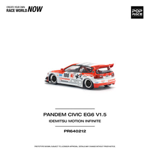 (Pre order) POPRACE 1/64 HONDA PANDEM CIVIC EG6 v1.5 IDEMITSU MOTION INFINITE