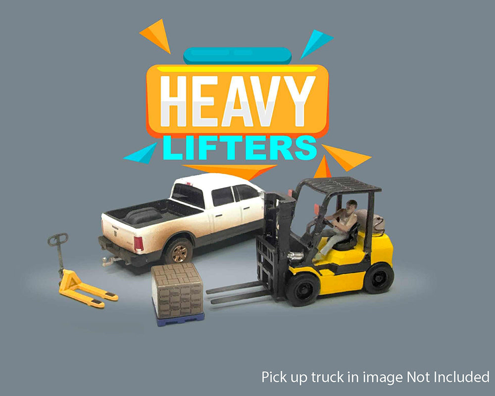 (Pre Order) American Diorama 1:64 Figures Heavy Lifters Forklift Set – MiJo Exclusive
